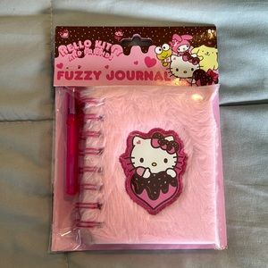 Hello kitty valentines fuzzy journal